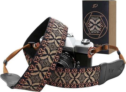 Padwa Lifestyle Mystic Grey Embroidered Camera Strap by PadwaLifestyleCameraStrap