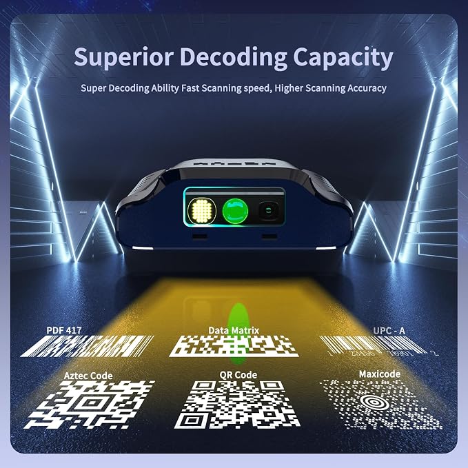 NETUM Bluetooth 2D Barcode Scanner, 3-in-1 Small Portable QR Bar Code Reader - Image 3