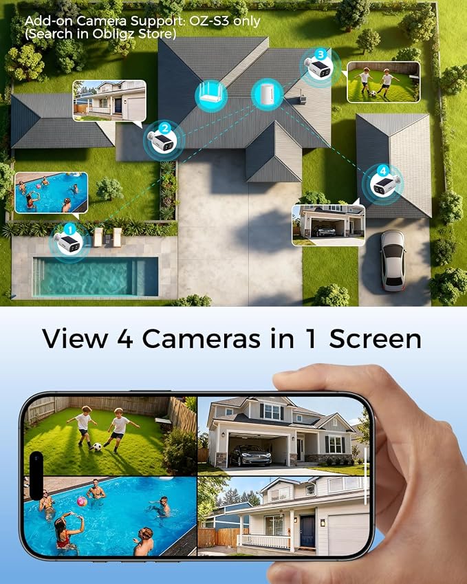 Solar Security Cameras Wireless Outdoor, 4MP Cameras - Image 2