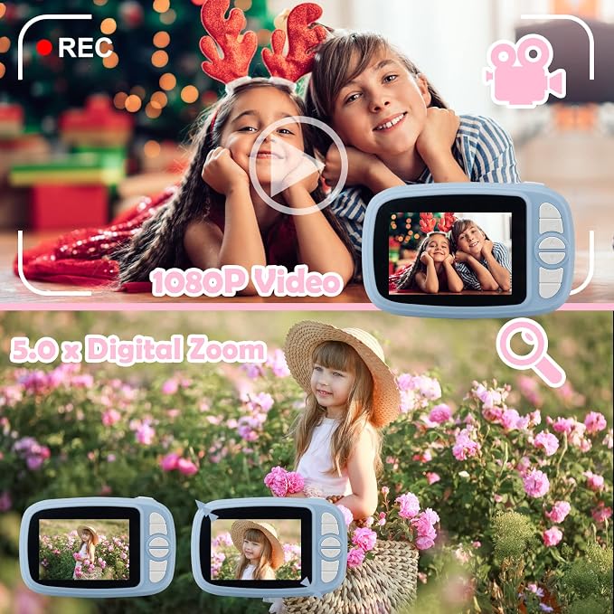 Kids Instant Camera, Mijiaowatch 12MP/1080P Kids Digital Print Camera - Image 3