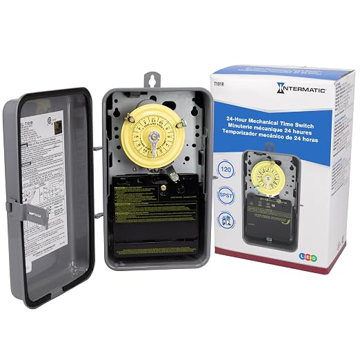 Intermatic T101R 24-Hour Mechanical Timer Switch - 120V SPST by Intermatic