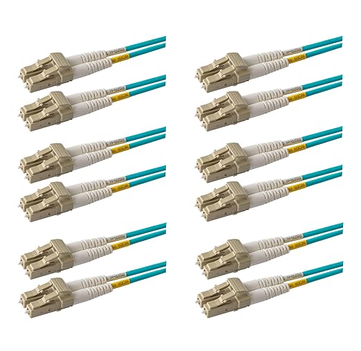 SpeedyFiberTX 6-Pack 1 Meter Multimode 10G OM3 50/125 Fiber Optic Patch Cable by SpeedyFiberTX