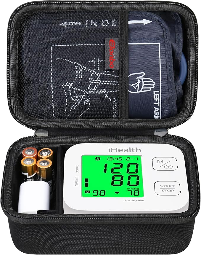 Elonbo Carrying Case for iHealth Track Smart Upper Arm Blood Pressure Monitor by Elonbo