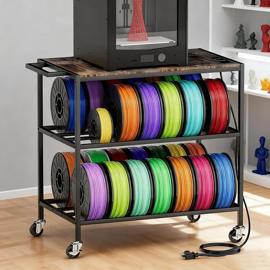 3D Printer Stand with Filaments Storage-Small 3D Printer Table by Atrastout
