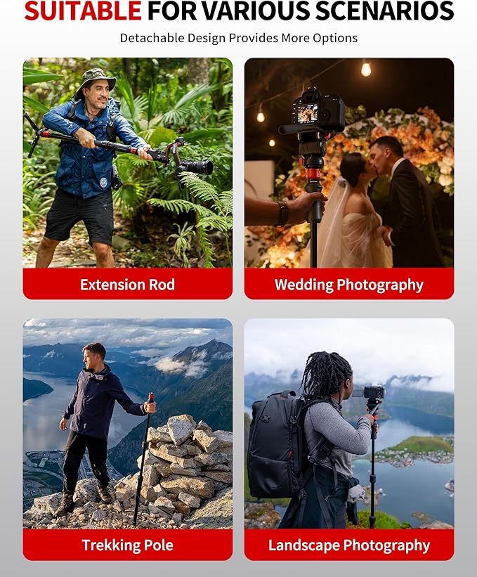 IFOOTAGE Monopod Cobra 3 Strike A150S, 1/4'' & 3/8'' Quick Release Compatible - Image 8