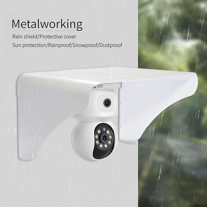 Metal Security Camera Rain Snow Shield Cover, Universal Outdoor Sunshade - Image 6