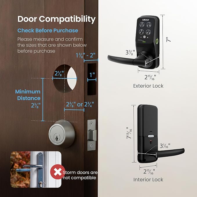 Lockly Secure Pro Smart Lock Wi-Fi, Keyless Entry Digital Keypad Door Lock - Image 6
