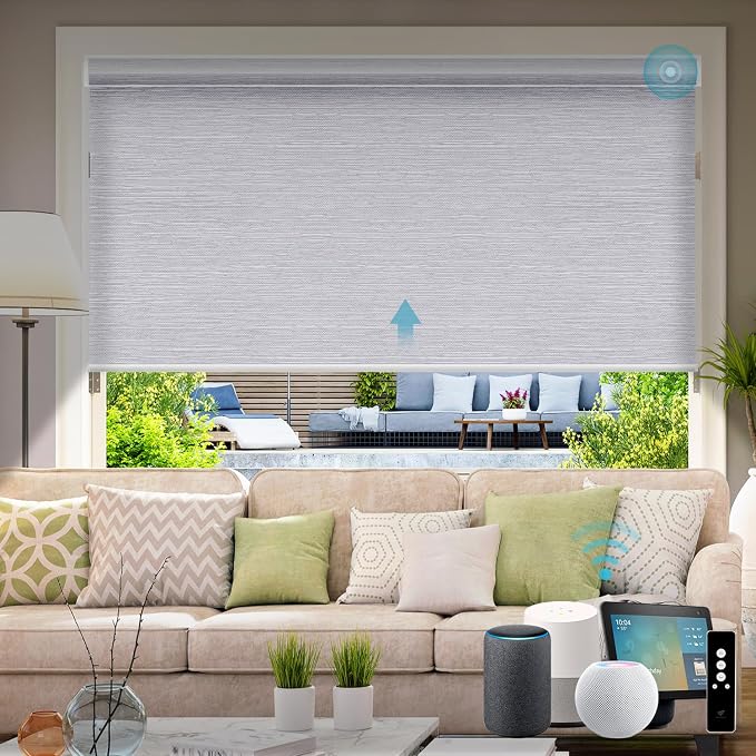 SmartWings Motorized Light Filtering Blinds Work by SmartWings