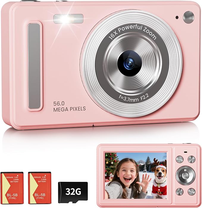 Digital Camera, FHD 1080P Point and Shoot Camera by WONNIE