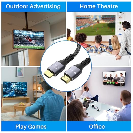8K HDMI 2.1 Cable 3.3FT/1M, Real Certified 48Gbps Ultra High Speed HDMI® Cable - Image 4