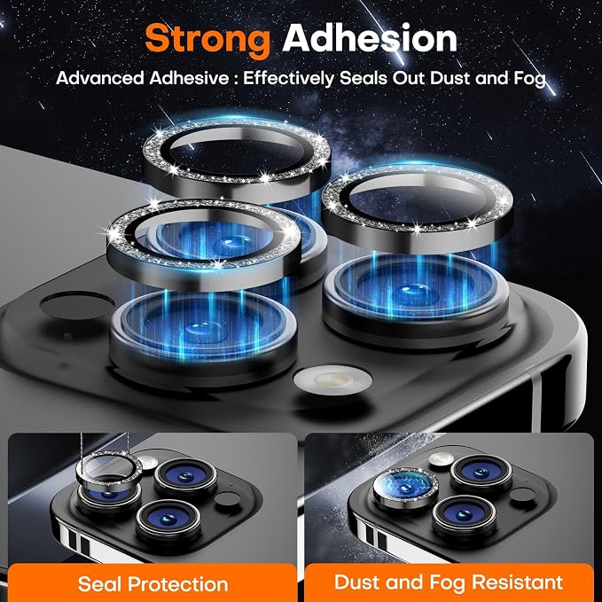 for iPhone 16 Pro/iPhone 16 Pro Max Camera Lens Protector, Tempered Glass - Image 2