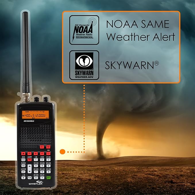 Whistler WS1010 Analog Handheld Scanner – 400 Channels, Same Weather Alerts - Image 2