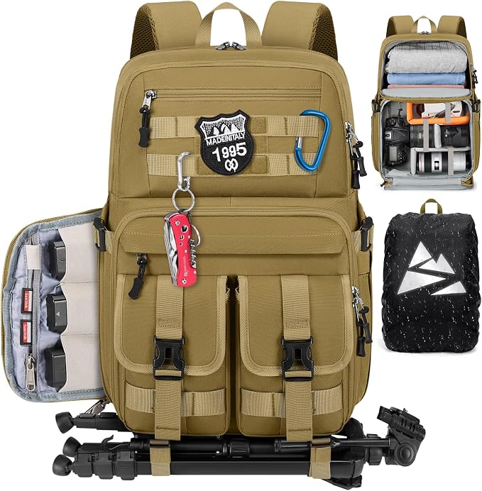 RAINSMORE Camera Bag Backpack for DSLR/SLR/Mirrorless Camera Bags for by RAINSMORE