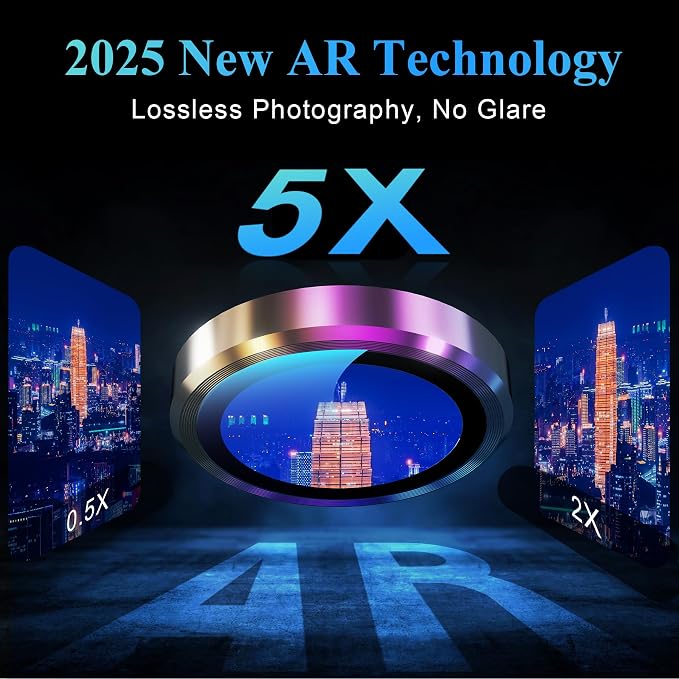 YWXTW Camera Lens Protector for iPhone 17 Pro/iPhone 17 Pro Max, Tempered Glass - Image 4