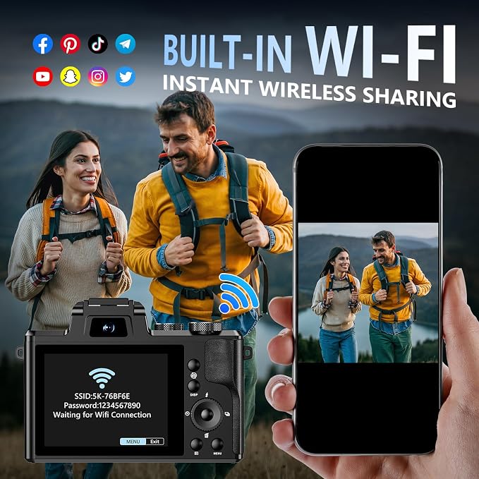 8K Digital Camera, 88MP WiFi Cameras - Image 4