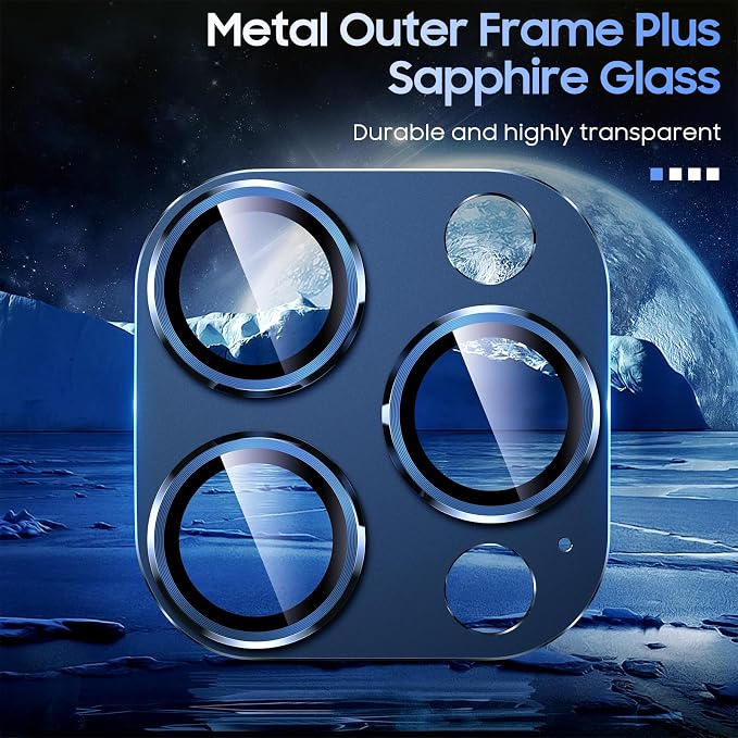 Uyiton Compatible with iPhone 15 Pro/iPhone 15 Pro Max Camera Lens Protector - Image 4