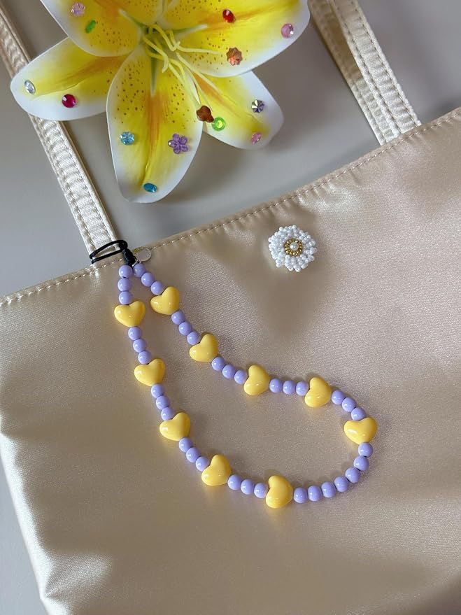 Drawwind Phone Charm Beaded Wristlet Strap Universal Cell Phone Lanyard Cute - Image 5