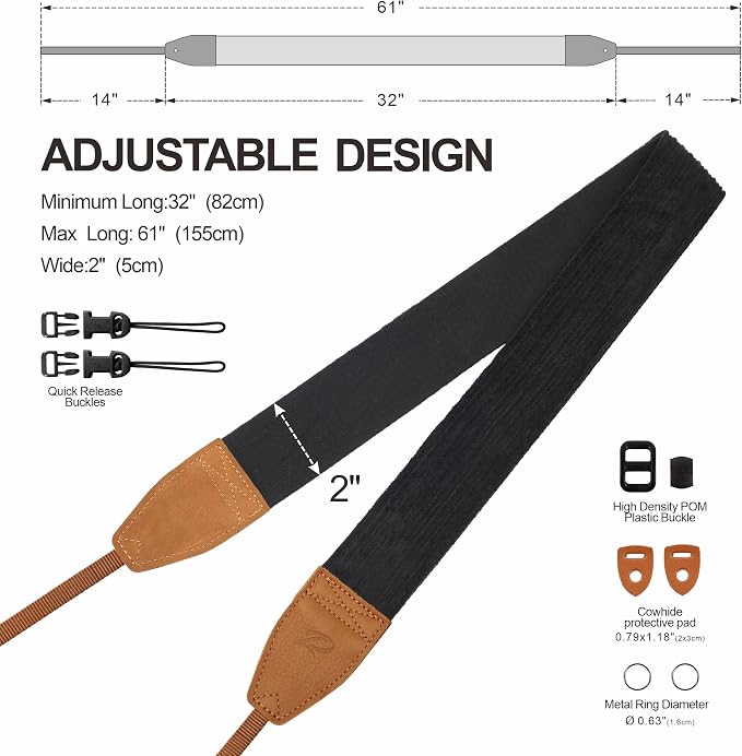 Padwa Lifestyle Corduroy Camera Strap - Image 7