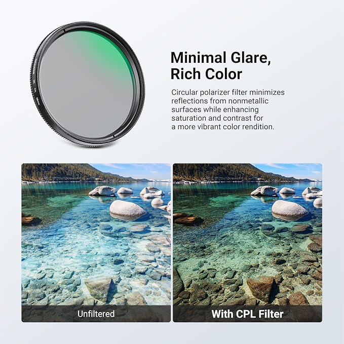 NEEWER 58mm Variable ND + CPL + UV Filter Kit - Image 5