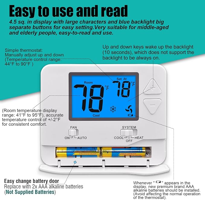 Suuwer Non-Programmable Thermostats - Image 6