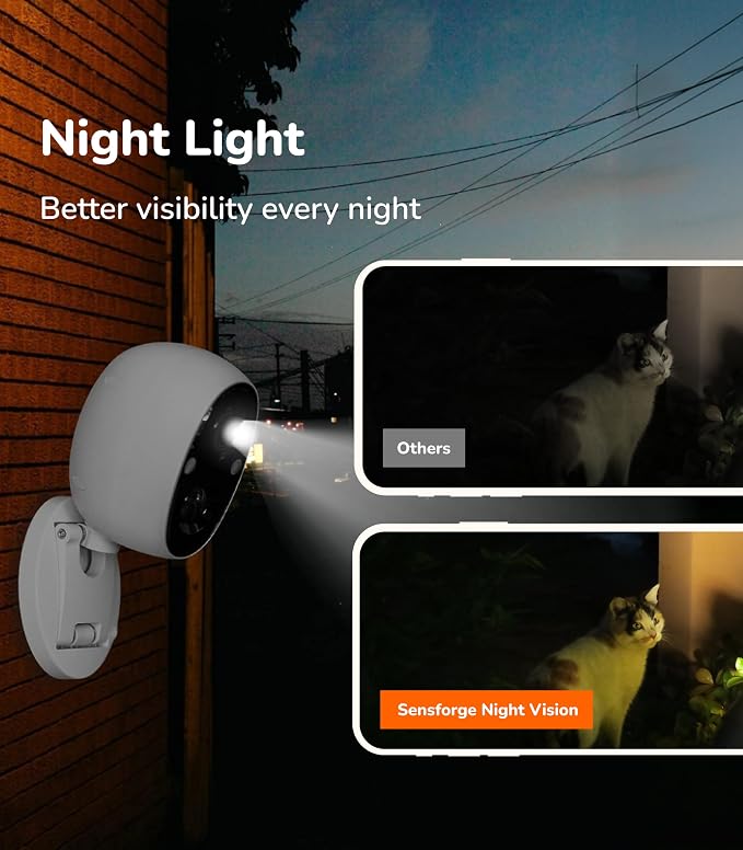 SensForge 2.5K Indoor Outdoor Battery Camera, Dual-Band WiFi, Free AI Human & - Image 6
