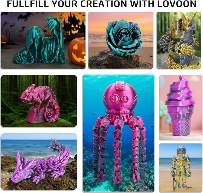LOVOON Silk Dual-Color PLA Filament - Image 5