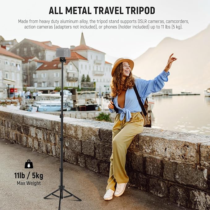 NEEWER Basic Phone Tripod for iPhone & Camera w/Remote & Phone Holder, Portable - Image 6