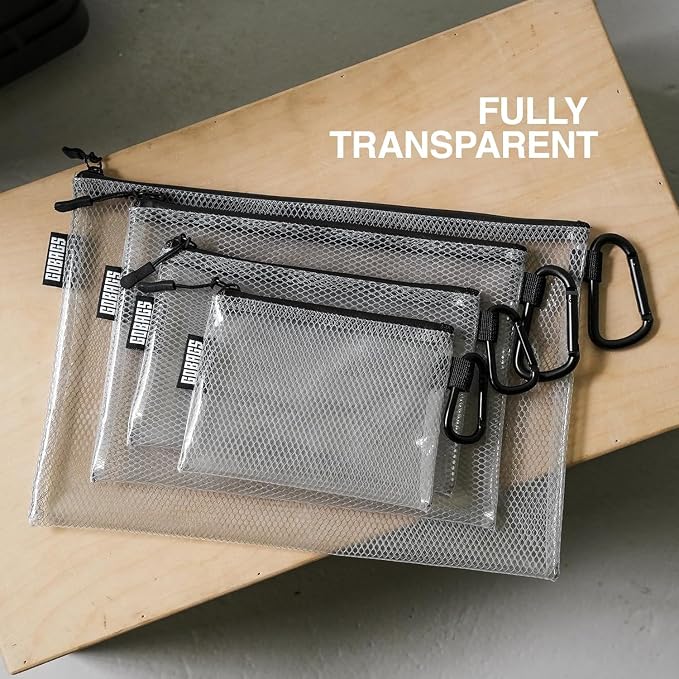 GOBAGS Air Production Extra-Small Clear Zipper Pouch – Cable Organizer & Travel - Image 7