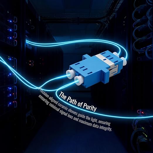 LC UPC Duplex Fiber Optic Adapter, Single Mode LC to LC Coupler - Image 4
