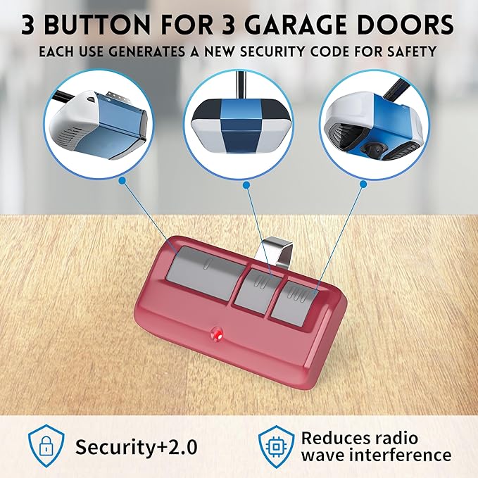 2 for Chamberlain LiftMaster Craftsman Garage Door Opener Remote 893LM 893Max - Image 5