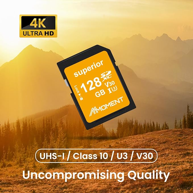 MMOMENT 128GB Full-Size SD Card UHS-I U3 V30 Class 10 High Speed SDXC – Up to - Image 4
