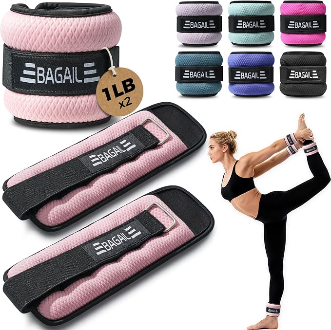 BAGAIL Ankle Wrist Weights for Women & Men, One Pair of 1/2/4/6/8/10 LBS by BAGAIL