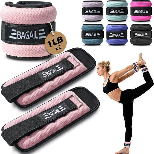 BAGAIL Ankle Wrist Weights for Women & Men, One Pair of 1/2/4/6/8/10 LBS by BAGAIL