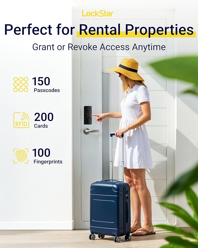 LOCKSTAR® Smart Door Lock • Keyless Entry Deadbolt Door Lock • Multiple Entry - Image 7