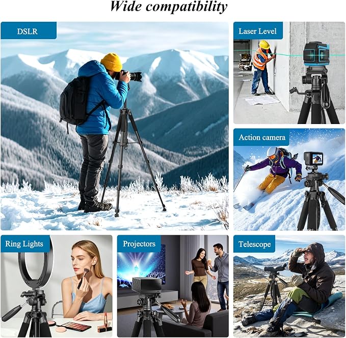 VICTIV 74” Camera Tripod, Tripod - Image 5