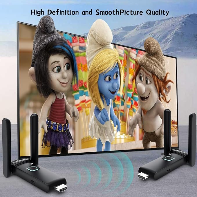 Wireless HDMI 4 Receivers and Transmitter, No Hot, Extender Plug and Play - Image 4