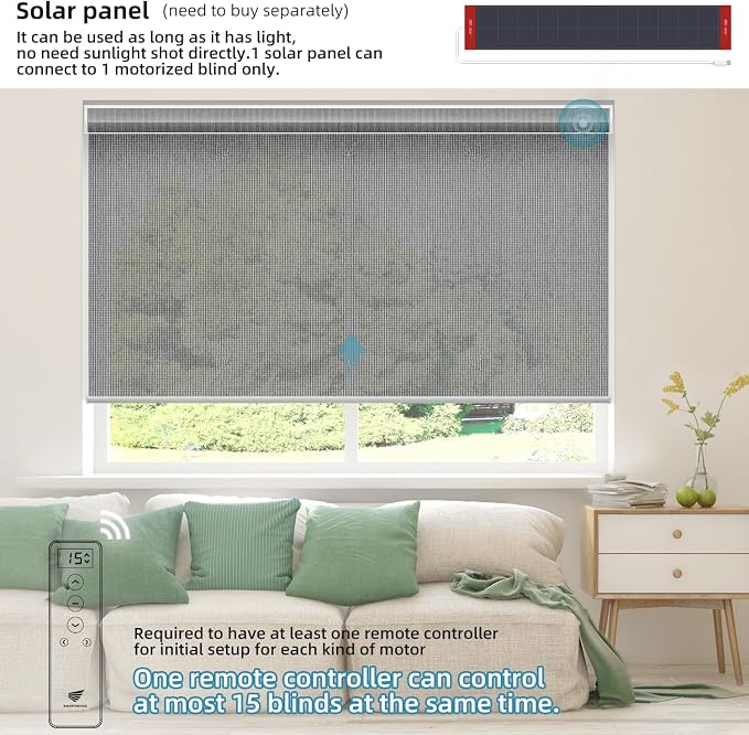 SmartWings Motorized Light Filtering Shades, Work - Image 2