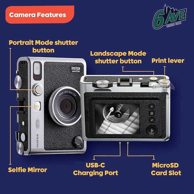 Fujifilm Instax Mini EVO Hybrid Instant Camera Bundle - Image 7