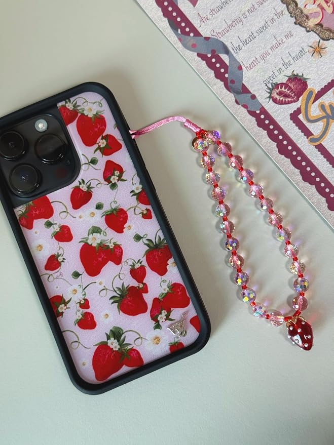 Drawwind Phone Charm Beaded Wristlet Strap Universal Cell Phone Lanyard Cute - Image 6