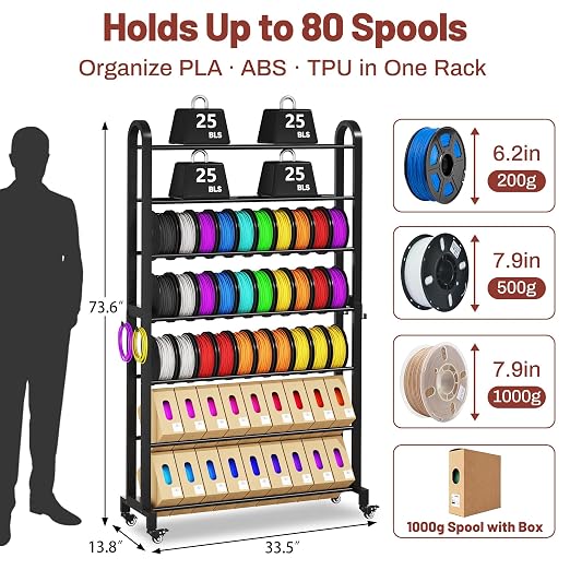 7-Tier 3D Printer Filament Storage Rack - Image 2