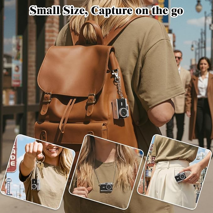 Mini Keychain Camera, Retro 1080P Pocket Camera 32GB Card Ultra-Portable Tiny - Image 3