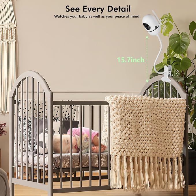 Flexible Baby Monitor Mount for HelloBaby HB6550/HB65/HB40/HB6339/HB66/HB6550Pro - Image 5