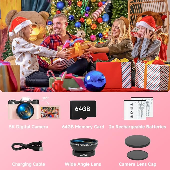 5K Digital Camera for Photography, UHD 75MP WiFi Vlogging Camera for YouTube - Image 7