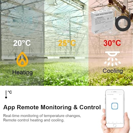 Zigbee 4CH Temperature Monitoring Switch, 120V Dry Contact Smart Relay Module - Image 7