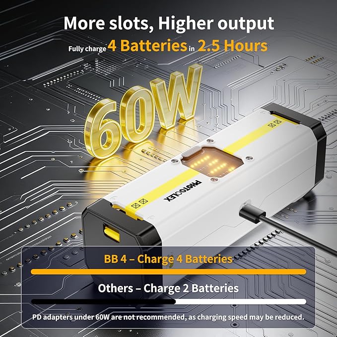 PHOTOOLEX BB4 4-Slot Battery Charger - Image 2