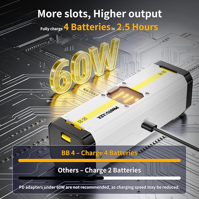 PHOTOOLEX BB4 4-Slot Battery Charger - Image 2