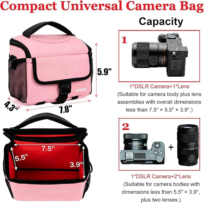 GMAK Camera Carrying Bag, Anti-Shock Camera Case Bag - Image 4