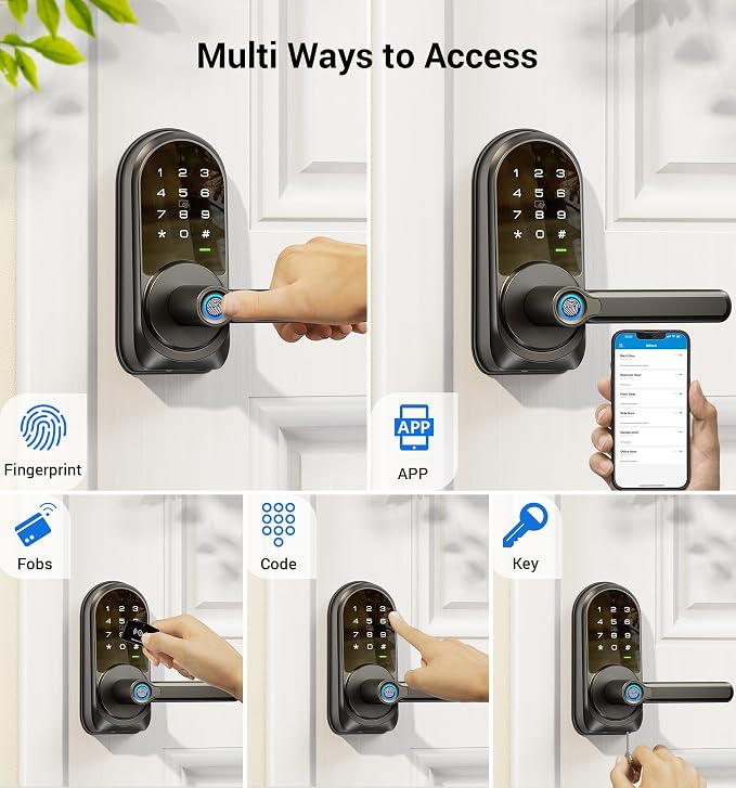 Veise RZ09 Smart Lock, 7-in-1 Keyless Entry - Image 3