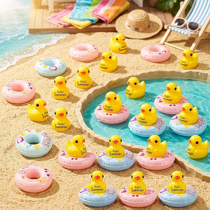 Skylety 30 Pcs Summer Resin Ducks Cruise Ducks - Image 4