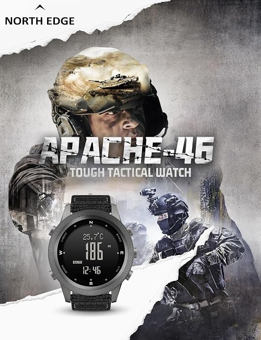 NORTH EDGE Military Watch for Men Large Face Tactical Survival Digital Wrist - Image 6